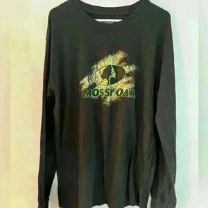 Mossy Oak Black Long Sleeve Graphic T-Shirt
